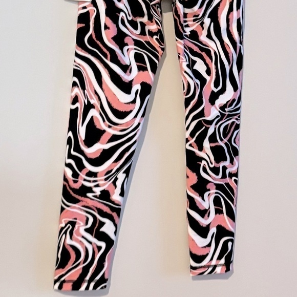 DKNY Women's Marble Print 7/8 Leggings pants  Red Size Small - Picture 7 of 10